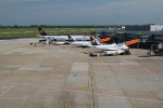 Parkende Lufthansa-Maschinen